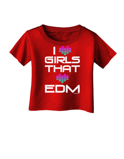 I Heart Girls That Heart EDM Infant T-Shirt Dark-Infant T-Shirt-TooLoud-Red-06-Months-Davson Sales