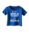 I Heart Girls That Heart EDM Infant T-Shirt Dark-Infant T-Shirt-TooLoud-Royal-Blue-06-Months-Davson Sales