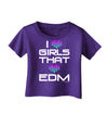 I Heart Girls That Heart EDM Infant T-Shirt Dark-Infant T-Shirt-TooLoud-Purple-06-Months-Davson Sales