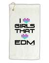 I Heart Girls That Heart EDM Micro Terry Gromet Golf Towel 16 x 25 inch-Golf Towel-TooLoud-White-Davson Sales