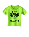 I Heart Girls That Heart EDM Toddler T-Shirt-Toddler T-Shirt-TooLoud-Lime-Green-2T-Davson Sales