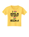 I Heart Girls That Heart EDM Toddler T-Shirt-Toddler T-Shirt-TooLoud-Yellow-2T-Davson Sales