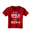 I Heart Girls That Heart EDM Toddler T-Shirt Dark-Toddler T-Shirt-TooLoud-Red-2T-Davson Sales