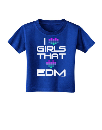 I Heart Girls That Heart EDM Toddler T-Shirt Dark-Toddler T-Shirt-TooLoud-Royal-Blue-2T-Davson Sales