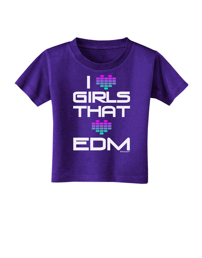 I Heart Girls That Heart EDM Toddler T-Shirt Dark-Toddler T-Shirt-TooLoud-Purple-2T-Davson Sales