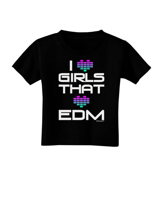 I Heart Girls That Heart EDM Toddler T-Shirt Dark-Toddler T-Shirt-TooLoud-Black-2T-Davson Sales