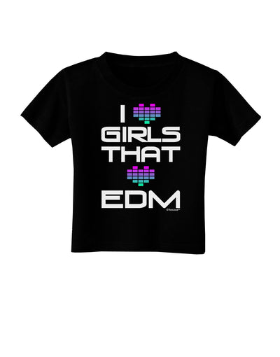 I Heart Girls That Heart EDM Toddler T-Shirt Dark-Toddler T-Shirt-TooLoud-Black-2T-Davson Sales