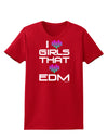 I Heart Girls That Heart EDM Womens Dark T-Shirt-TooLoud-Red-X-Small-Davson Sales