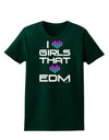 I Heart Girls That Heart EDM Womens Dark T-Shirt-TooLoud-Forest-Green-Small-Davson Sales