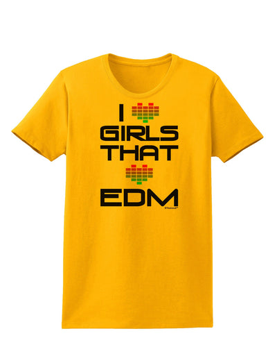 I Heart Girls That Heart EDM Womens T-Shirt-Womens T-Shirt-TooLoud-Gold-X-Small-Davson Sales