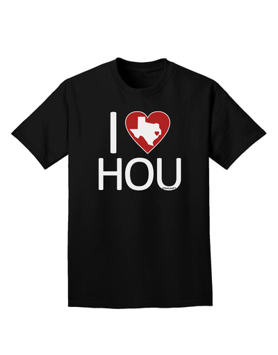 I Heart Houston Adult Dark T-Shirt-Mens T-Shirt-TooLoud-Black-Small-Davson Sales