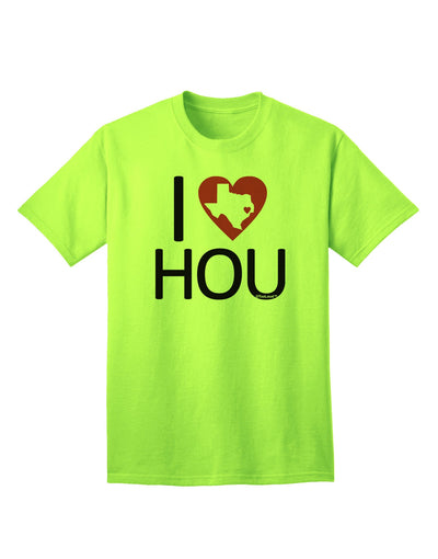 I Heart Houston Adult T-Shirt-unisex t-shirt-TooLoud-Neon-Green-Small-Davson Sales