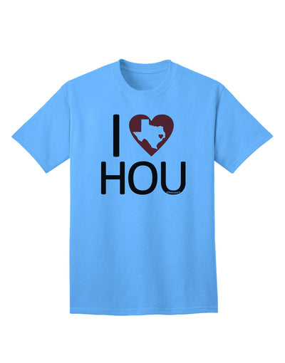 I Heart Houston Adult T-Shirt-unisex t-shirt-TooLoud-Aquatic-Blue-Small-Davson Sales