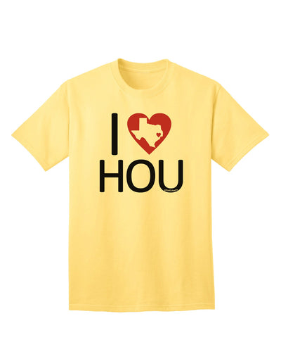 I Heart Houston Adult T-Shirt-unisex t-shirt-TooLoud-Yellow-Small-Davson Sales