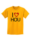 I Heart Houston Childrens T-Shirt-Childrens T-Shirt-TooLoud-Gold-X-Small-Davson Sales