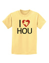 I Heart Houston Childrens T-Shirt-Childrens T-Shirt-TooLoud-Daffodil-Yellow-X-Small-Davson Sales