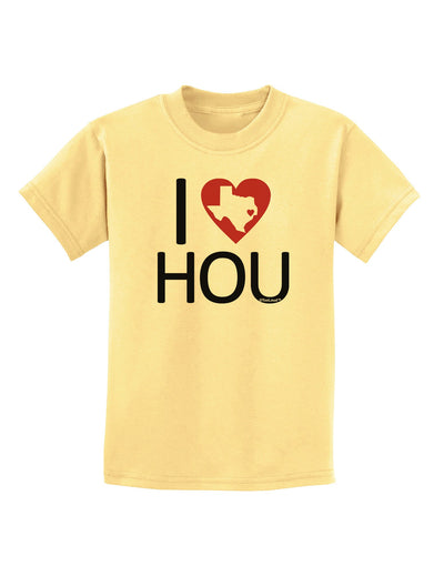 I Heart Houston Childrens T-Shirt-Childrens T-Shirt-TooLoud-Daffodil-Yellow-X-Small-Davson Sales