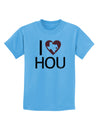 I Heart Houston Childrens T-Shirt-Childrens T-Shirt-TooLoud-Aquatic-Blue-X-Small-Davson Sales