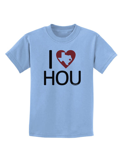 I Heart Houston Childrens T-Shirt-Childrens T-Shirt-TooLoud-Light-Blue-X-Small-Davson Sales