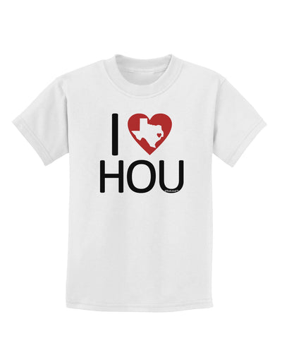 I Heart Houston Childrens T-Shirt-Childrens T-Shirt-TooLoud-White-X-Small-Davson Sales