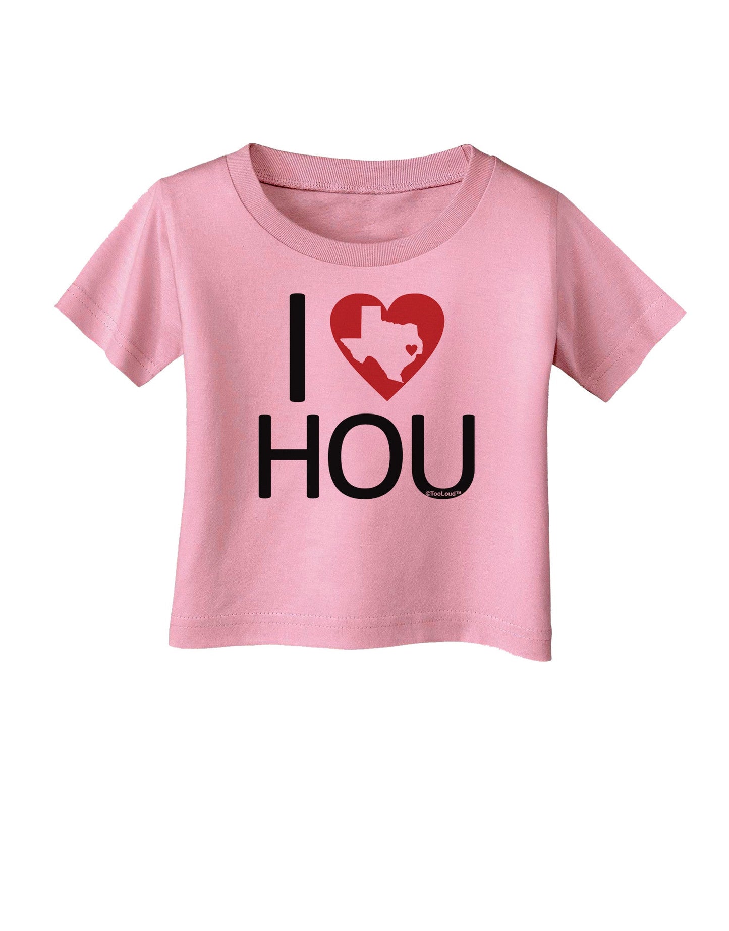 I Heart Houston Infant T-Shirt-Infant T-Shirt-TooLoud-Candy-Pink-06-Months-Davson Sales