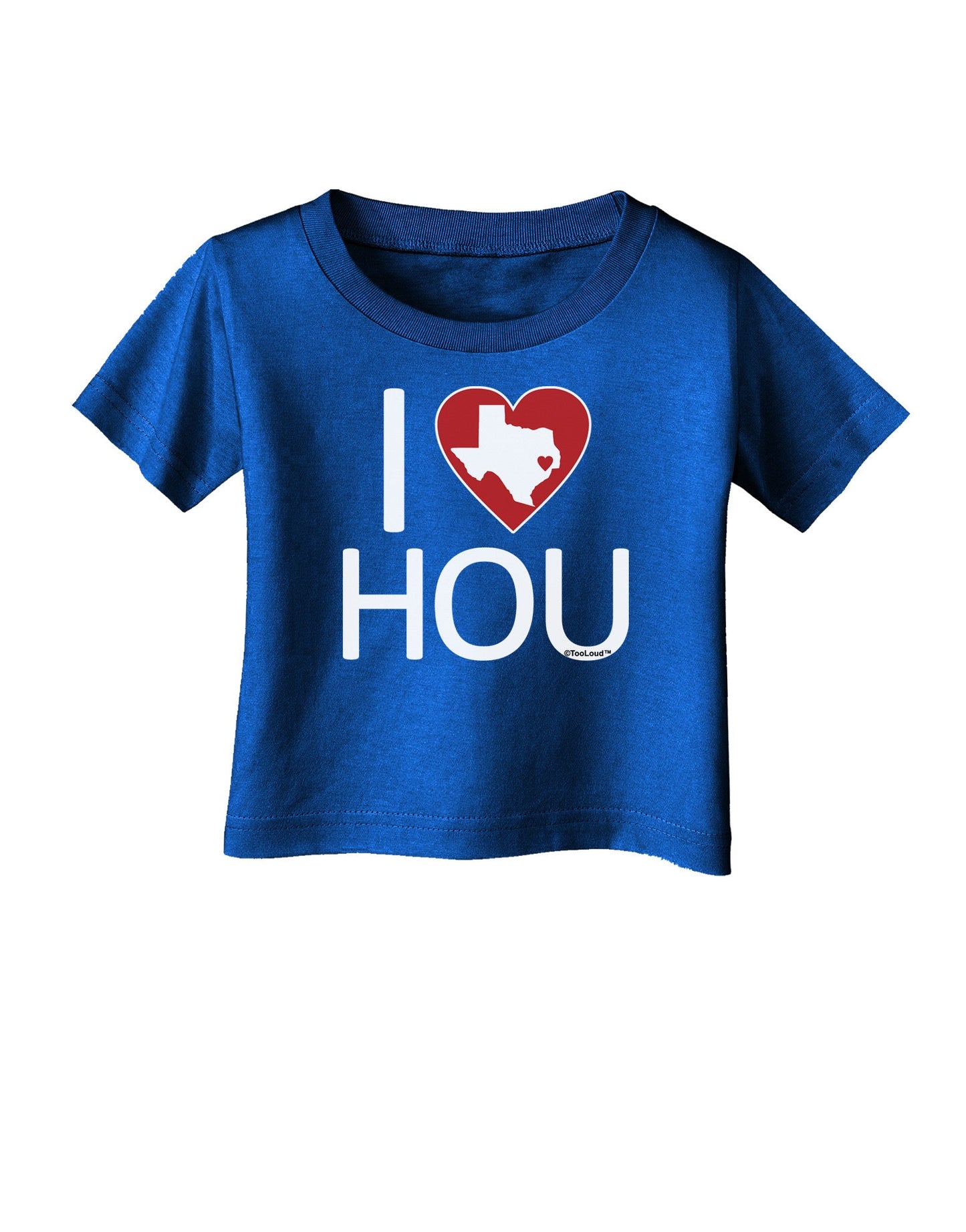 I Heart Houston Infant T-Shirt Dark-Infant T-Shirt-TooLoud-Royal-Blue-06-Months-Davson Sales