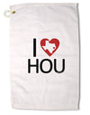 I Heart Houston Premium Cotton Golf Towel - 16 x 25 inch-Golf Towel-TooLoud-16x25"-Davson Sales