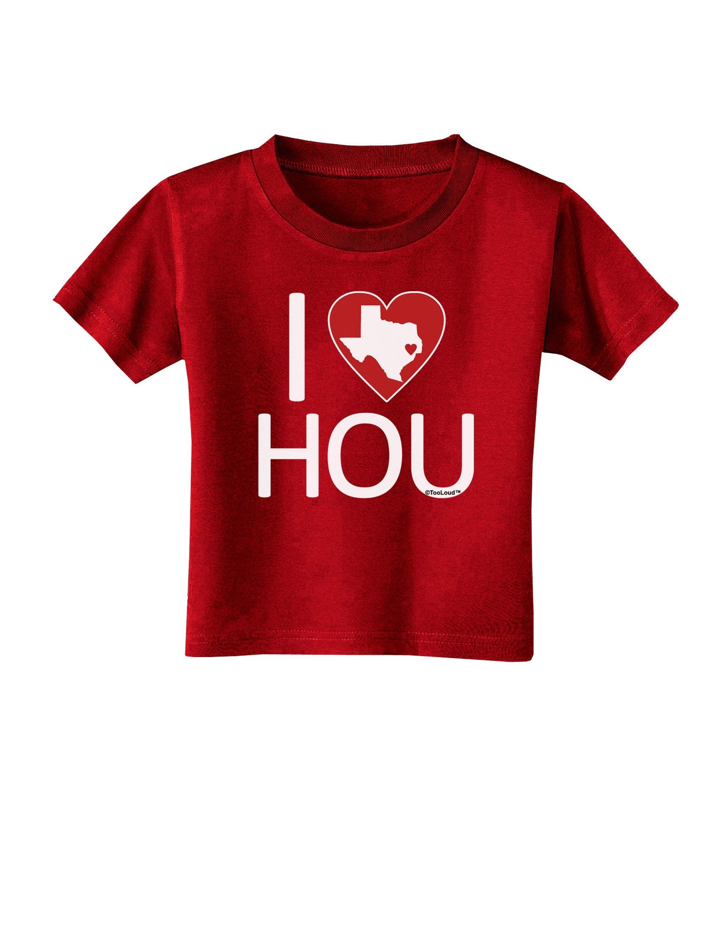 I Heart Houston Toddler T-Shirt Dark-Toddler T-Shirt-TooLoud-Red-2T-Davson Sales