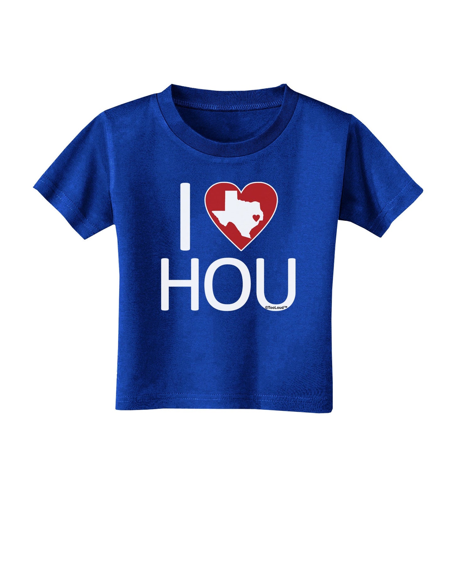 I Heart Houston Toddler T-Shirt Dark-Toddler T-Shirt-TooLoud-Royal-Blue-2T-Davson Sales