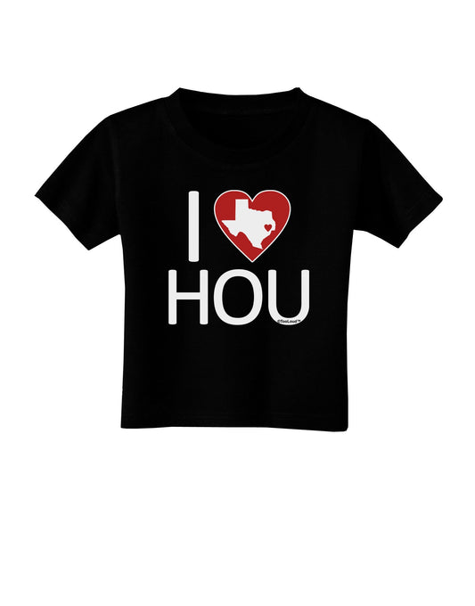 I Heart Houston Toddler T-Shirt Dark-Toddler T-Shirt-TooLoud-Black-2T-Davson Sales