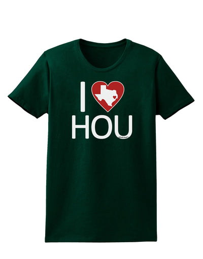 I Heart Houston Womens Dark T-Shirt-Womens T-Shirt-TooLoud-Forest-Green-Small-Davson Sales