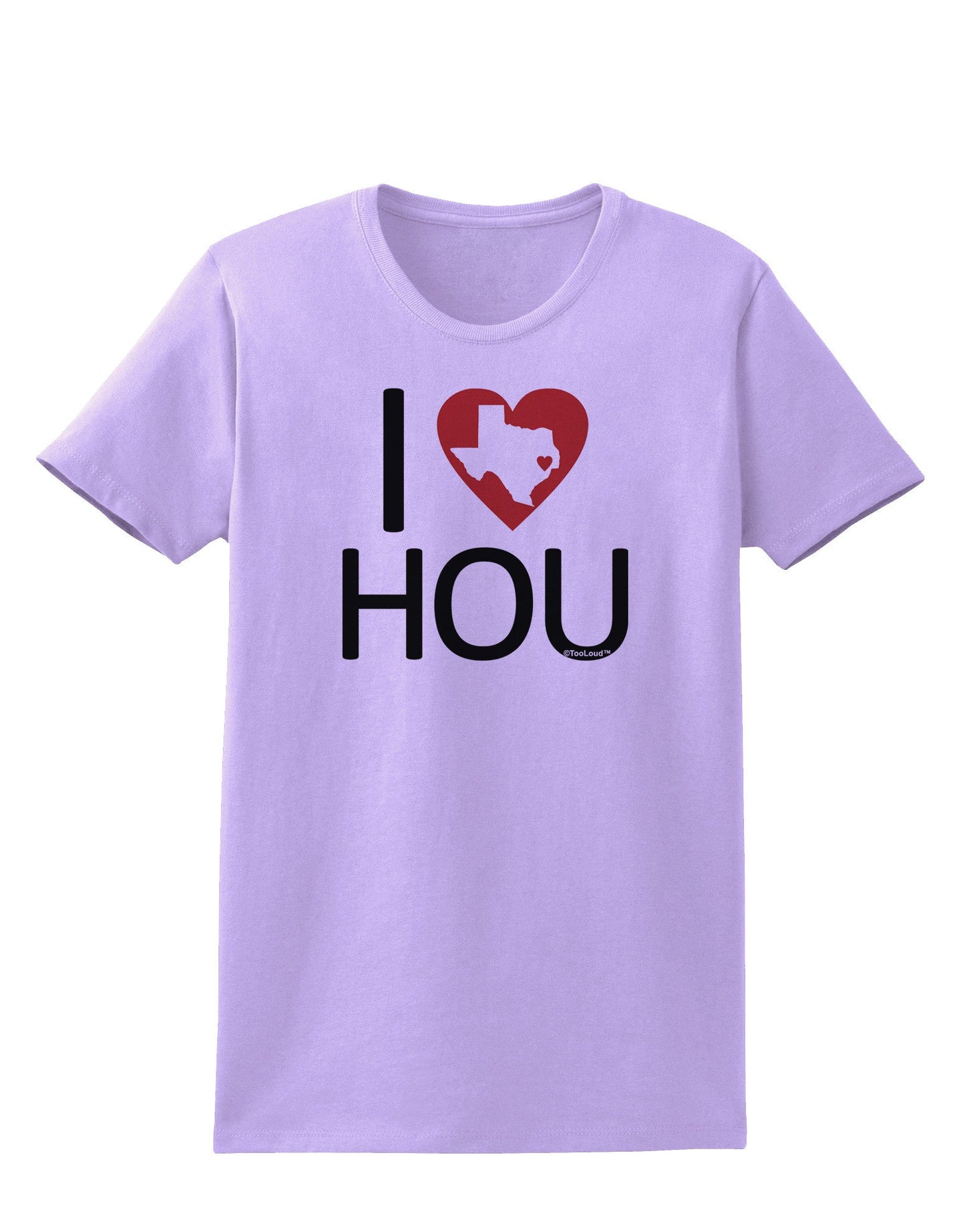 I Heart Houston Womens T-Shirt-Womens T-Shirt-TooLoud-Lavender-X-Small-Davson Sales