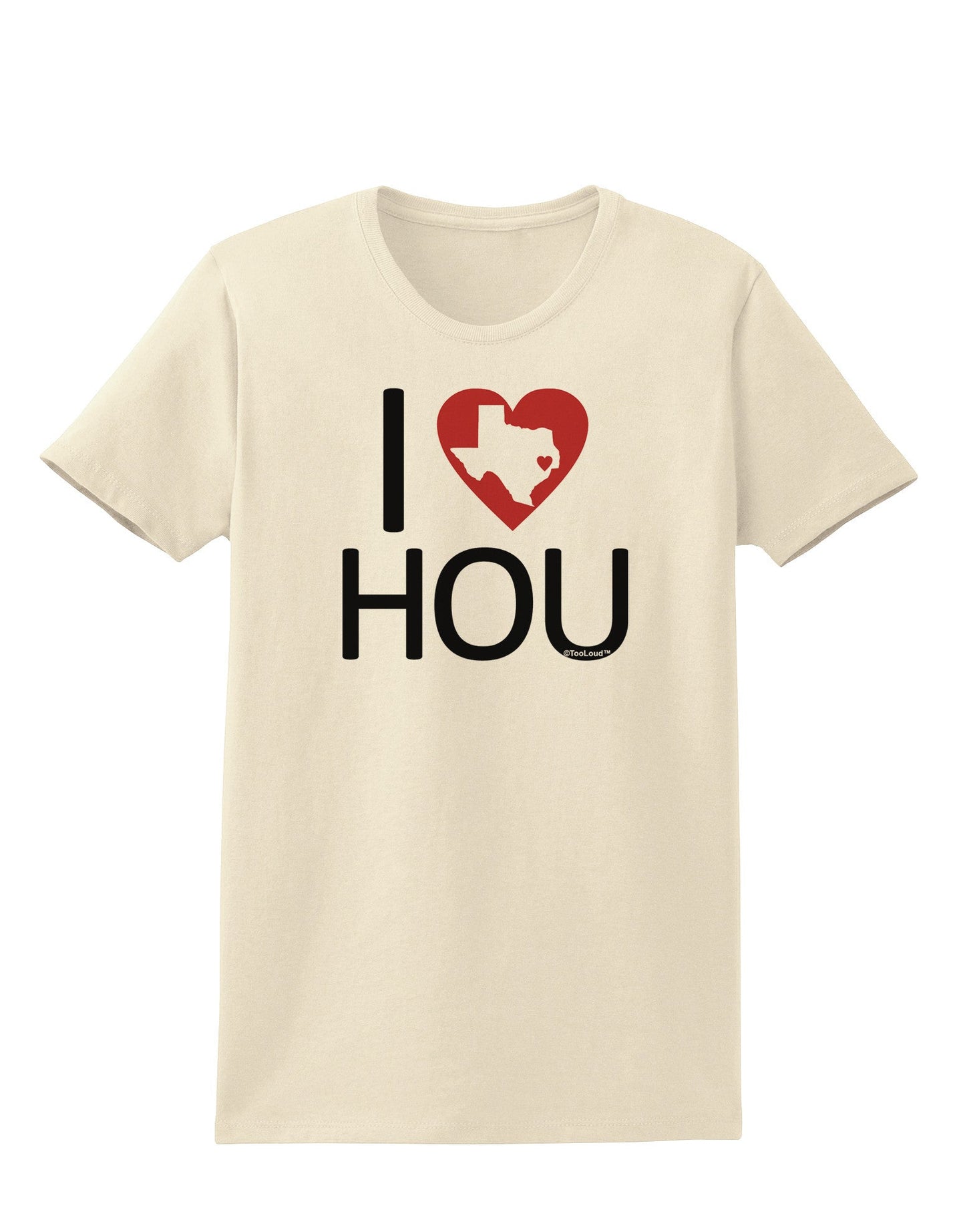 I Heart Houston Womens T-Shirt-Womens T-Shirt-TooLoud-Natural-X-Small-Davson Sales