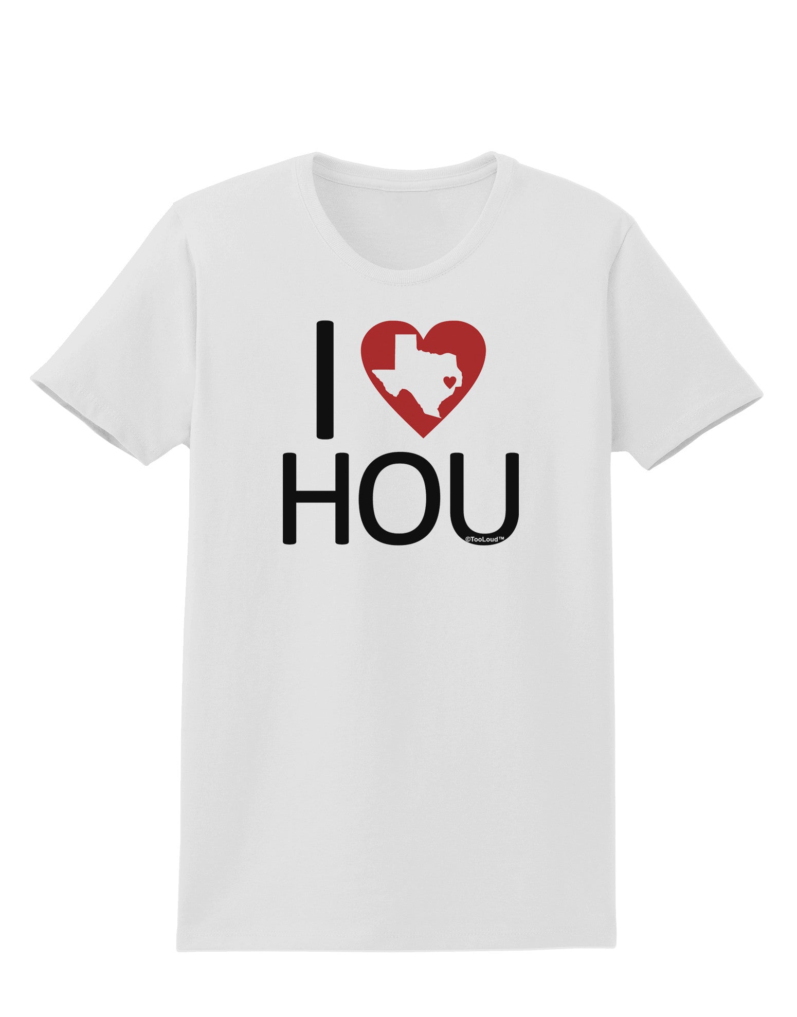 I Heart Houston Womens T-Shirt-Womens T-Shirt-TooLoud-White-X-Small-Davson Sales