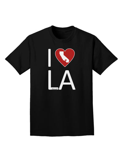 I Heart Los Angeles Adult Dark T-Shirt-Mens T-Shirt-TooLoud-Black-Small-Davson Sales