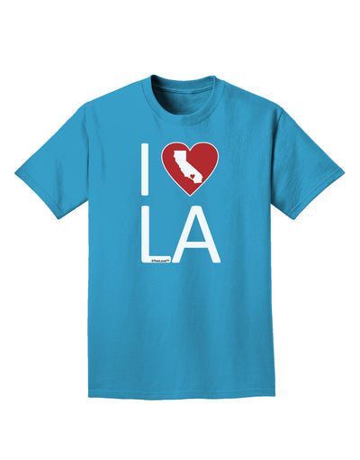 I Heart Los Angeles Adult Dark T-Shirt-Mens T-Shirt-TooLoud-Turquoise-Small-Davson Sales