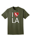 I Heart Los Angeles Adult Dark T-Shirt-Mens T-Shirt-TooLoud-Military-Green-Small-Davson Sales