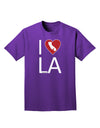 I Heart Los Angeles Adult Dark T-Shirt-Mens T-Shirt-TooLoud-Purple-Small-Davson Sales