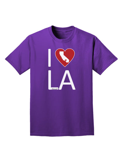 I Heart Los Angeles Adult Dark T-Shirt-Mens T-Shirt-TooLoud-Purple-Small-Davson Sales