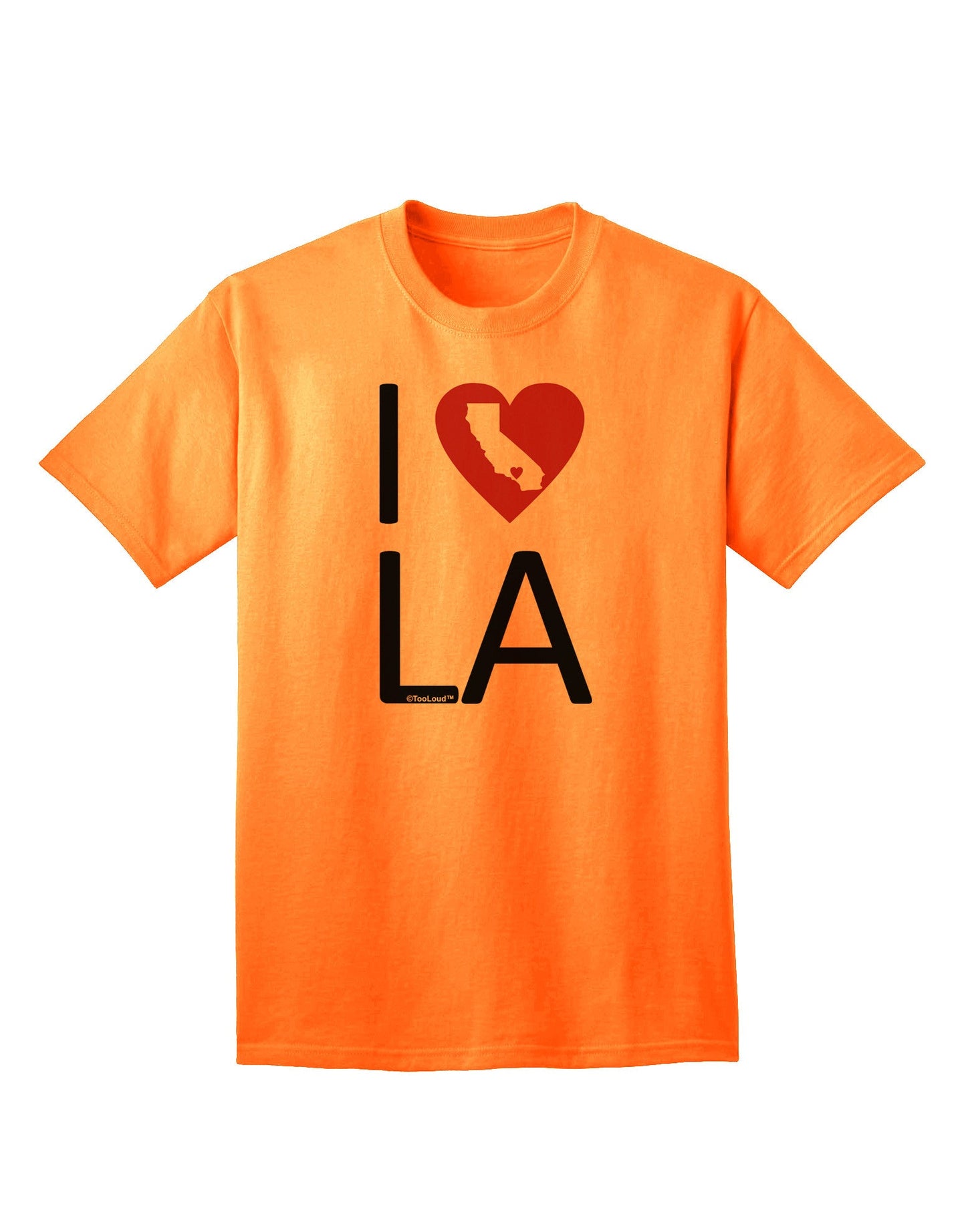 I Heart Los Angeles Adult T-Shirt-unisex t-shirt-TooLoud-Neon-Orange-Small-Davson Sales