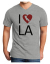 I Heart Los Angeles Adult V-Neck T-shirt-Mens V-Neck T-Shirt-TooLoud-HeatherGray-Small-Davson Sales