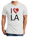 I Heart Los Angeles Adult V-Neck T-shirt-Mens V-Neck T-Shirt-TooLoud-White-Small-Davson Sales