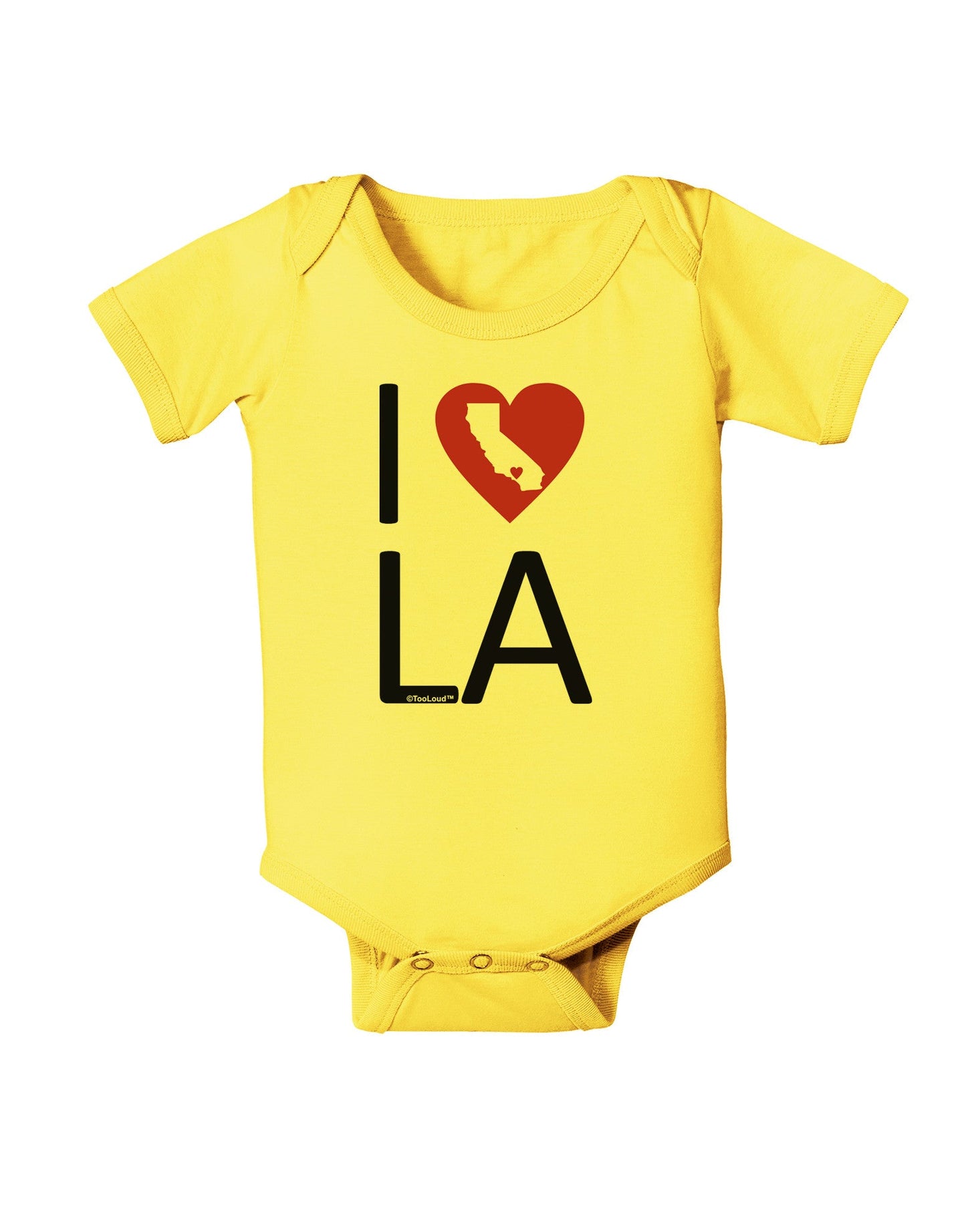 I Heart Los Angeles Baby Romper Bodysuit-Baby Romper-TooLoud-Yellow-06-Months-Davson Sales