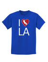 I Heart Los Angeles Childrens Dark T-Shirt-Childrens T-Shirt-TooLoud-Royal-Blue-X-Small-Davson Sales