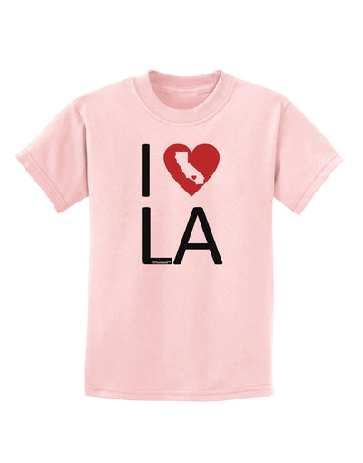 I Heart Los Angeles Childrens T-Shirt-Childrens T-Shirt-TooLoud-PalePink-X-Small-Davson Sales