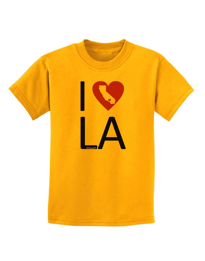 I Heart Los Angeles Childrens T-Shirt-Childrens T-Shirt-TooLoud-Gold-X-Small-Davson Sales