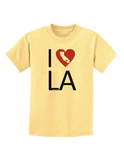 I Heart Los Angeles Childrens T-Shirt-Childrens T-Shirt-TooLoud-Daffodil-Yellow-X-Small-Davson Sales