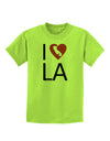 I Heart Los Angeles Childrens T-Shirt-Childrens T-Shirt-TooLoud-Lime-Green-X-Small-Davson Sales