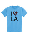 I Heart Los Angeles Childrens T-Shirt-Childrens T-Shirt-TooLoud-Aquatic-Blue-X-Small-Davson Sales