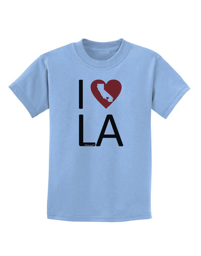 I Heart Los Angeles Childrens T-Shirt-Childrens T-Shirt-TooLoud-Light-Blue-X-Small-Davson Sales